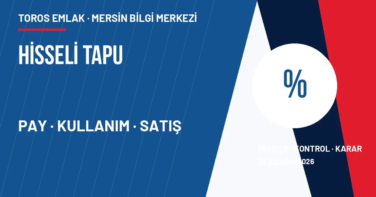 Hisseli tapu pay ve kullanım risklerini gösteren kurumsal infografik