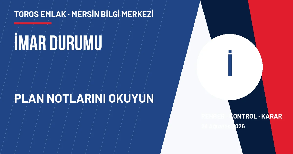 İmar durumu belgesindeki plan notları ve yapı koşulları açıklama görseli