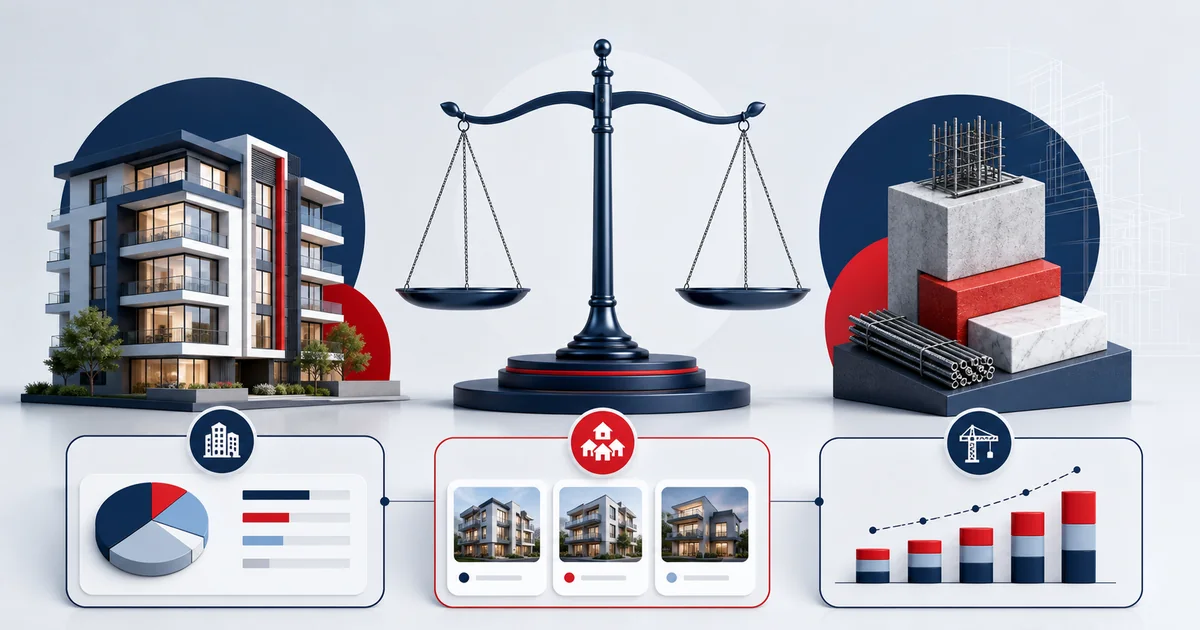 Gayrimenkul değerlemede pazar, maliyet ve gelir yaklaşımlarını gösteren infografik