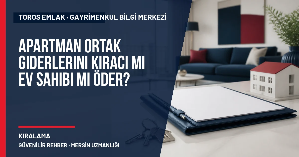 Apartman Ortak Giderlerini Kiracı mı Ev Sahibi mi Öder? için Toros Emlak rehber kapak görseli