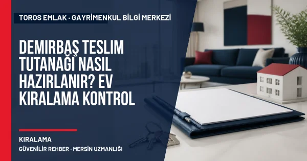 Demirbaş Teslim Tutanağı Nasıl Hazırlanır? Ev Kiralama Kontrol Listesi için Toros Emlak rehber kapak görseli