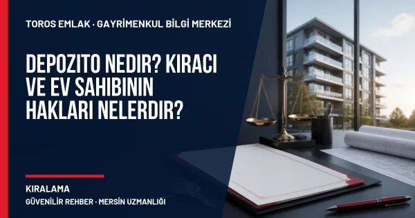 Depozito Nedir? Kiracı ve Ev Sahibinin Hakları Nelerdir? için Toros Emlak açıklayıcı kapak görseli