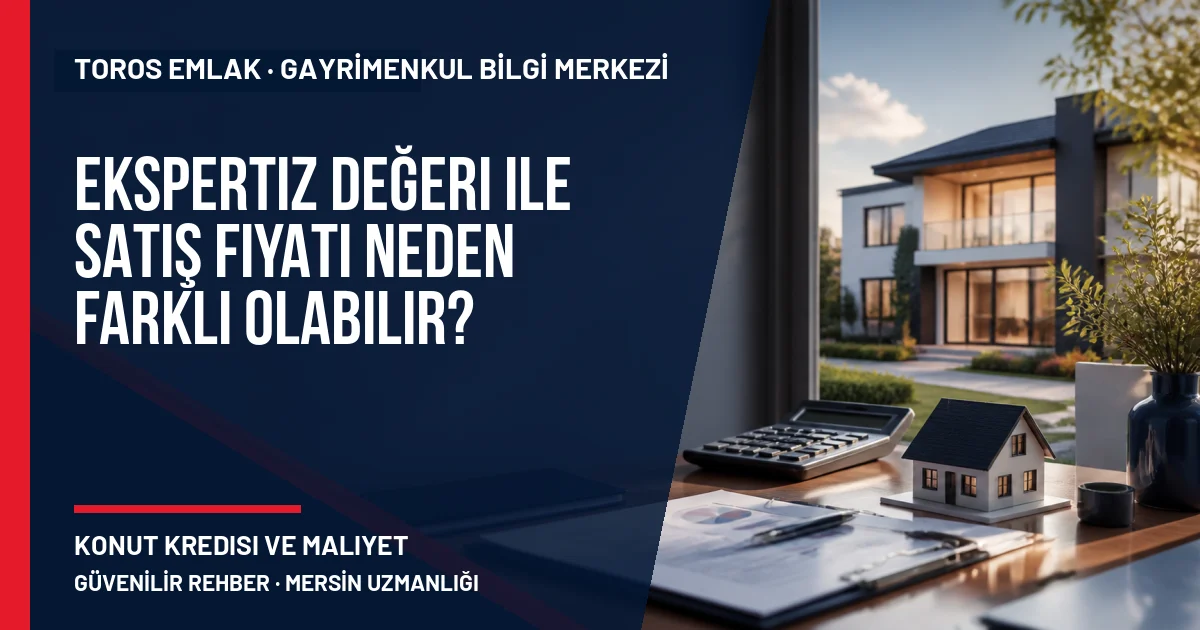 Ekspertiz Değeri ile Satış Fiyatı Neden Farklı Olabilir? için Toros Emlak açıklayıcı kapak görseli