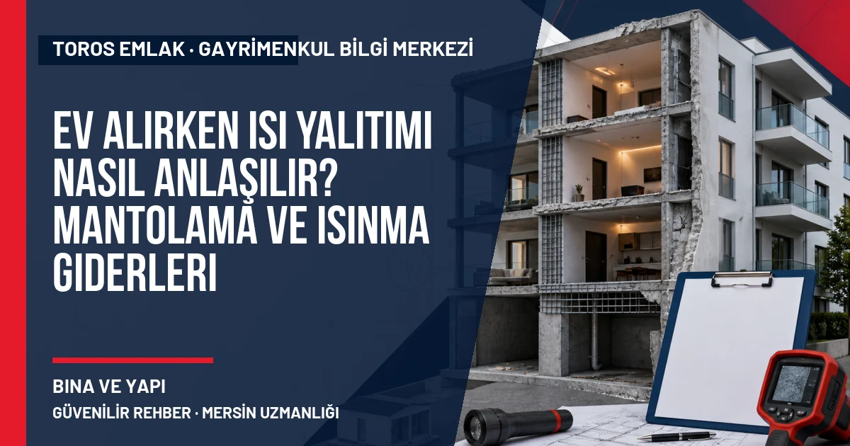 Ev Alırken Isı Yalıtımı Nasıl Anlaşılır? Mantolama ve Isınma Giderleri için Toros Emlak rehber kapak görseli