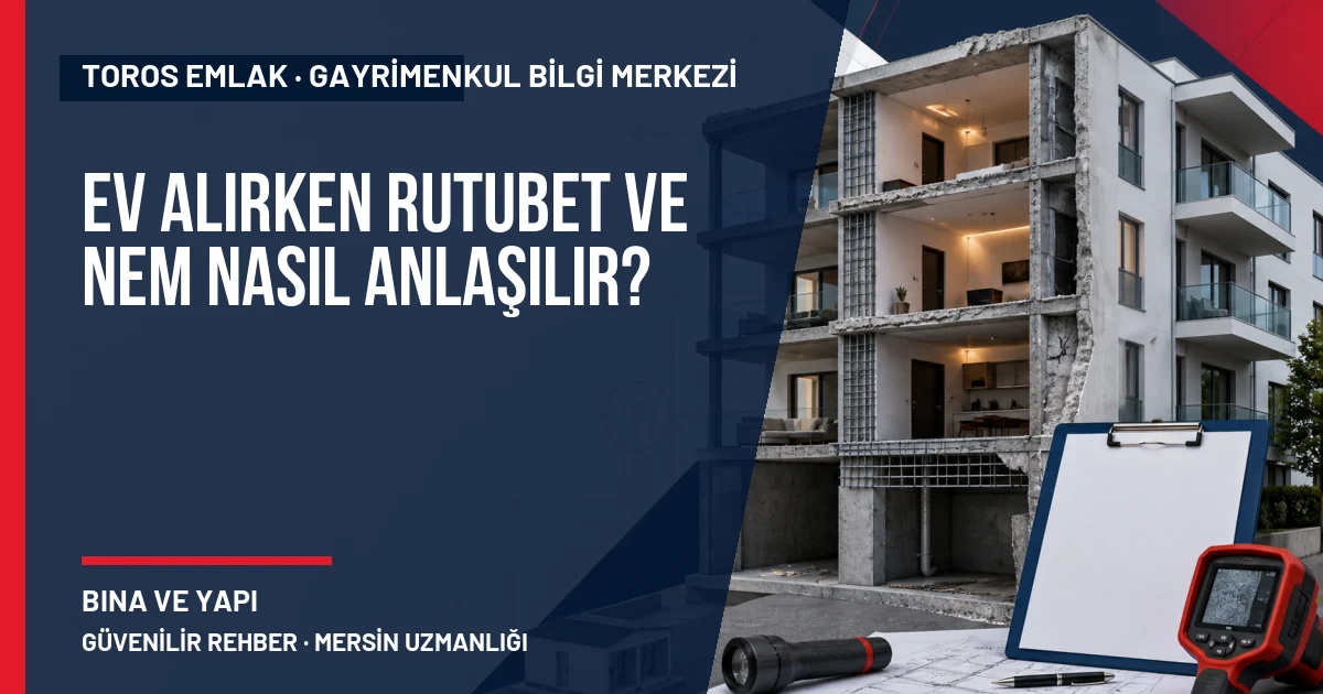 Ev Alırken Rutubet ve Nem Nasıl Anlaşılır? için Toros Emlak açıklayıcı kapak görseli