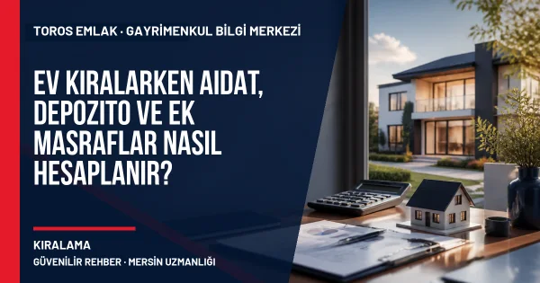 Ev Kiralarken Aidat, Depozito ve Ek Masraflar Nasıl Hesaplanır? için Toros Emlak açıklayıcı kapak görseli