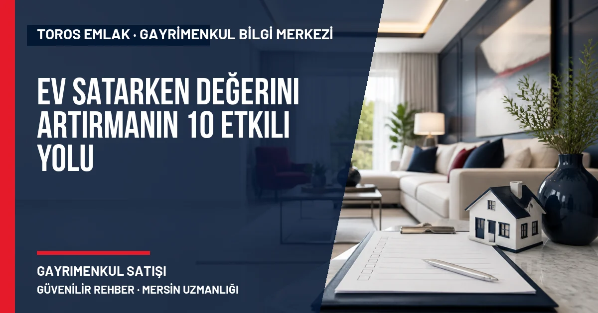 Ev Satarken Değerini Artırmanın 10 Etkili Yolu için Toros Emlak açıklayıcı kapak görseli