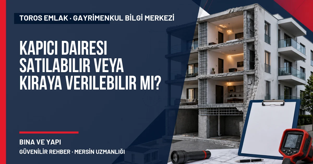 Kapıcı Dairesi Satılabilir veya Kiraya Verilebilir mi? için Toros Emlak rehber kapak görseli