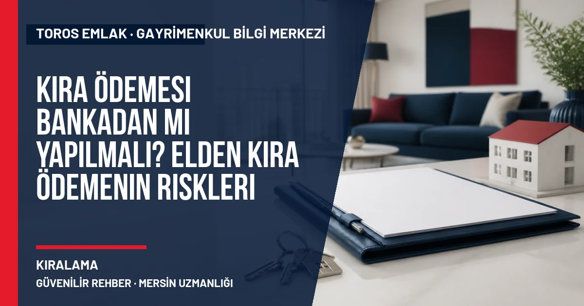 Kira Ödemesi Bankadan mı Yapılmalı? Elden Kira Ödemenin Riskleri için Toros Emlak rehber kapak görseli