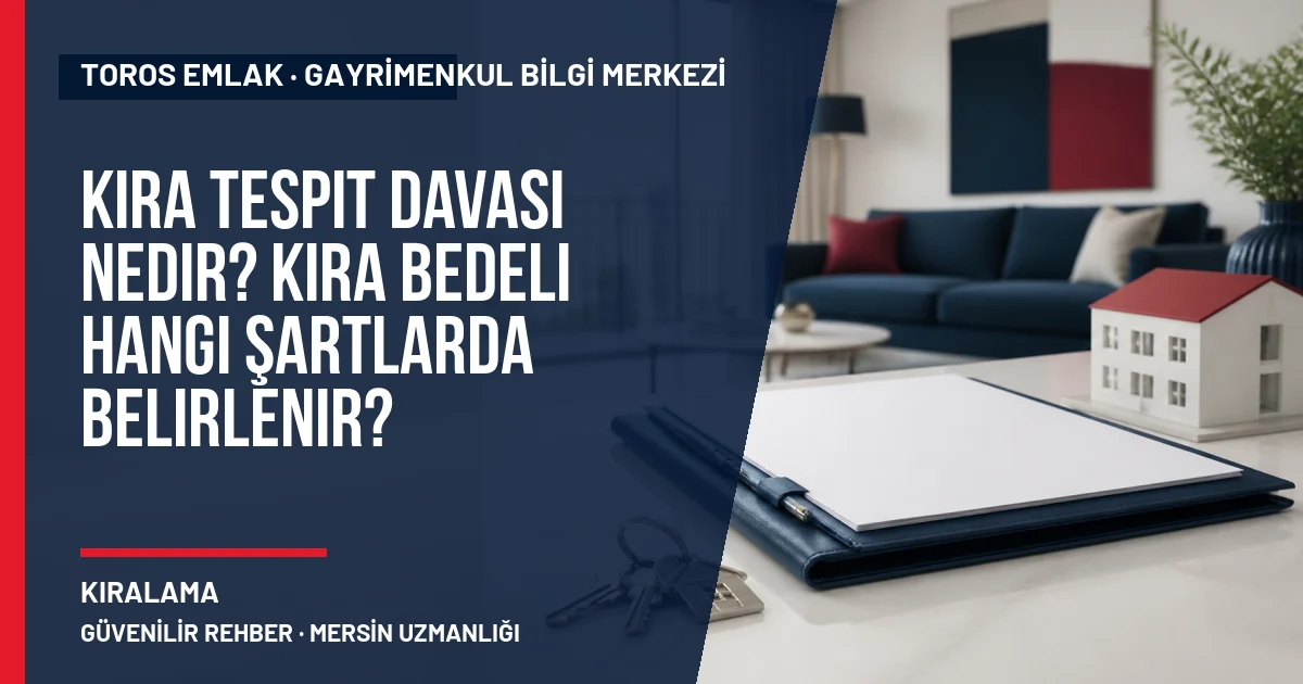 Kira Tespit Davası Nedir? Kira Bedeli Hangi Şartlarda Belirlenir? için Toros Emlak rehber kapak görseli