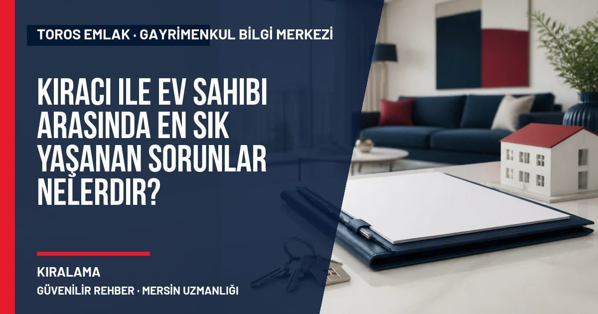 Kiracı ile Ev Sahibi Arasında En Sık Yaşanan Sorunlar Nelerdir? için Toros Emlak açıklayıcı kapak görseli