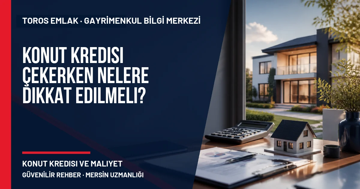 Konut Kredisi Çekerken Nelere Dikkat Edilmeli? için Toros Emlak açıklayıcı kapak görseli