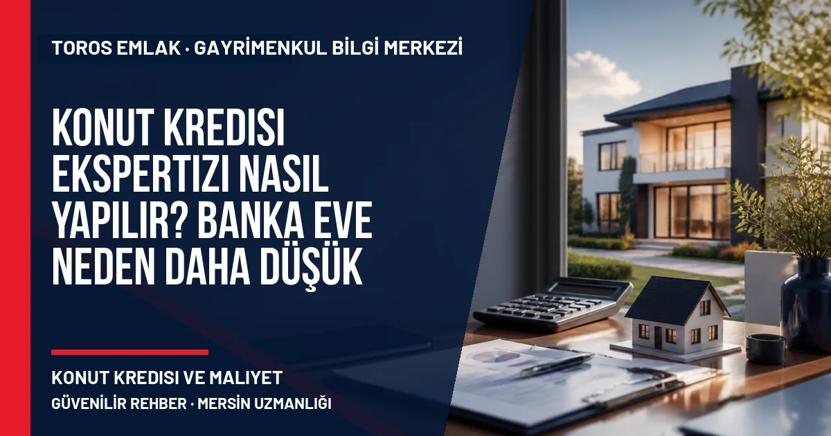 Konut Kredisi Ekspertizi Nasıl Yapılır? Banka Eve Neden Daha Düşük Değer Biçer? için Toros Emlak rehber kapak görseli