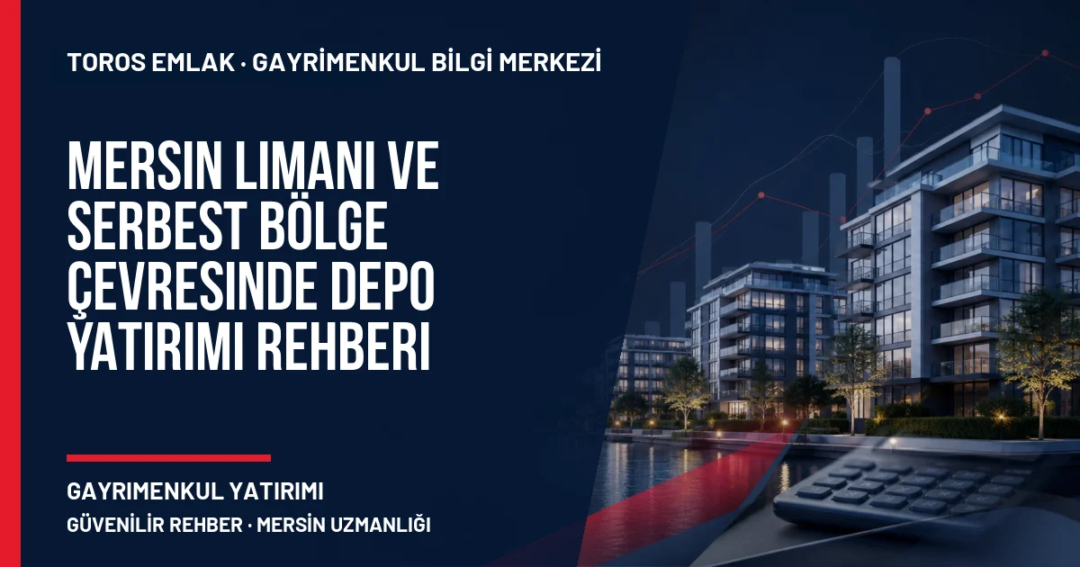 Mersin Limanı ve Serbest Bölge Çevresinde Depo Yatırımı Rehberi için Toros Emlak rehber kapak görseli