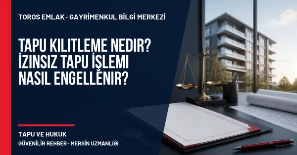 Tapu Kilitleme Nedir? İzinsiz Tapu İşlemi Nasıl Engellenir? için Toros Emlak rehber kapak görseli