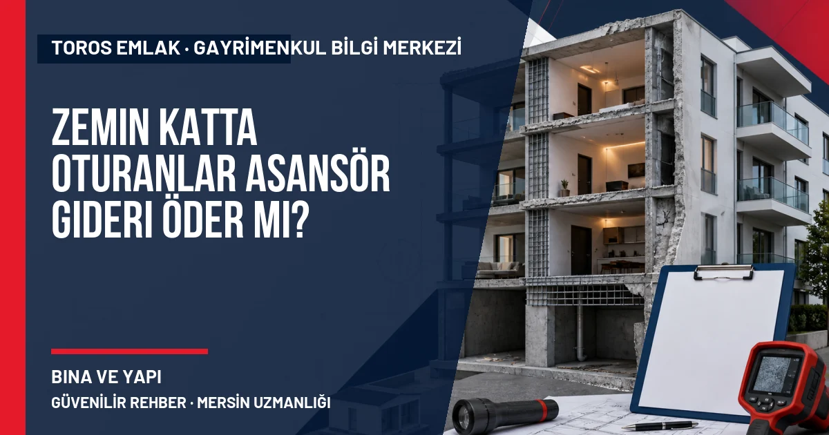 Zemin Katta Oturanlar Asansör Gideri Öder mi? için Toros Emlak rehber kapak görseli
