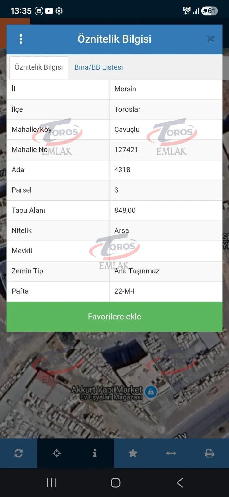 Toros Emlak'tan Mevlana Mah Tic+konut 1.40e 1.568 m² Satılık Arsa - fotoğraf 3