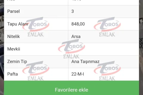 Toros Emlak'tan Mevlana Mah Tic+konut 1.40e 1.568 m² Satılık Arsa - fotoğraf 3