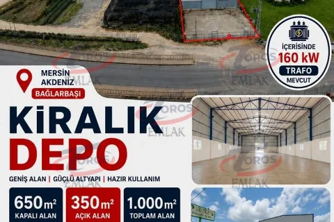 Toros Emlak'tan Akdeniz Bağlarbaşı’nda Kiralık 1000 m² Depo - fotoğraf 10