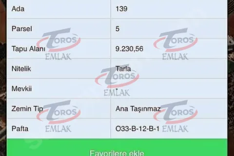 Toros Emlak'tan Akdeniz Bağlarbaşı’nda Satılık Tarla - fotoğraf 2