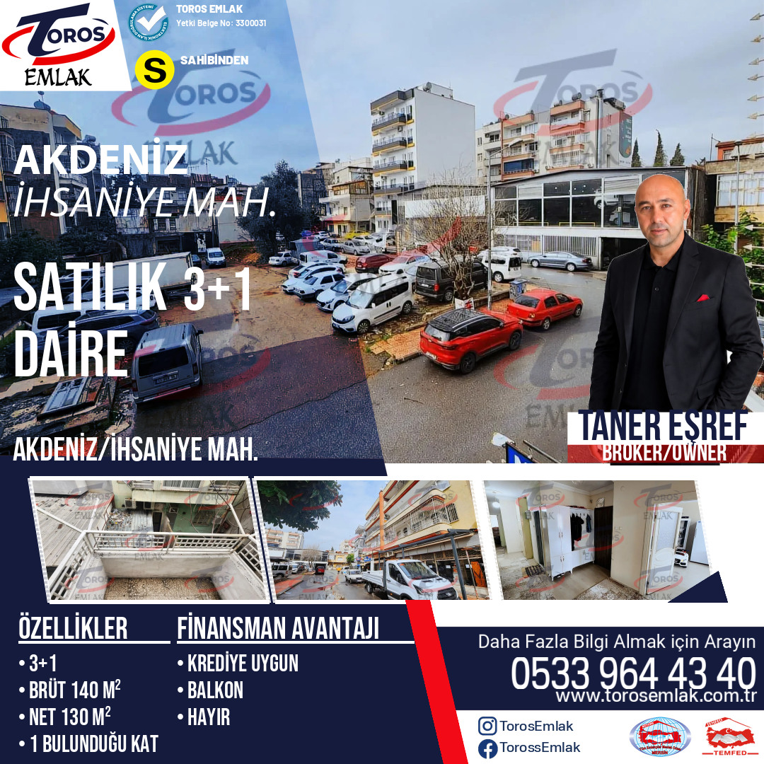 İhsaniye Mahallesi’nde Yapılı Yüksek Krediye Uygun 3+1 Satılık Daire