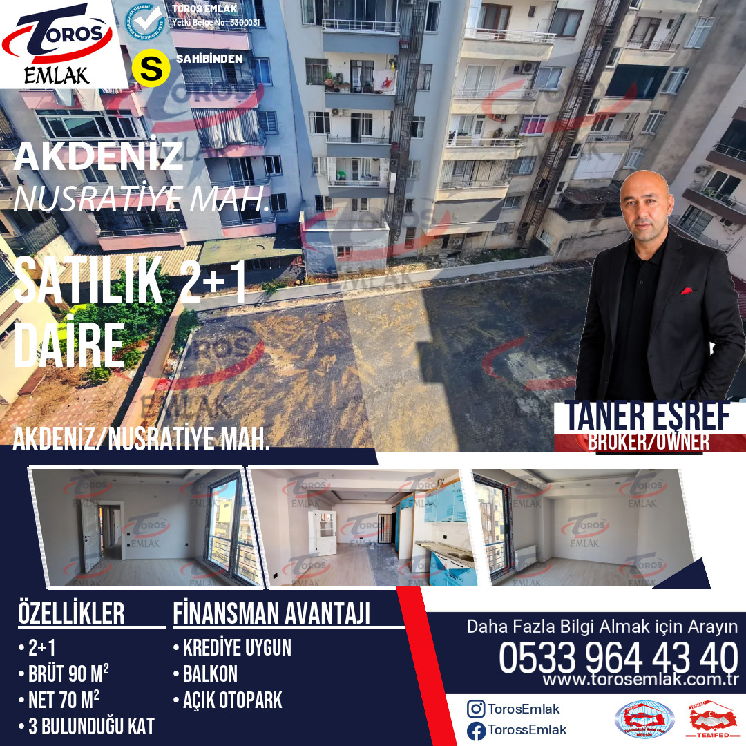 Toros Emlak'tan İhsaniye Mahallesi Satılık 2+1 Sıfır Daire
