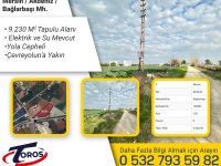 Toros Emlak’tan Akdeniz Bağlarbaşında Satılık 9230m2 Tarla