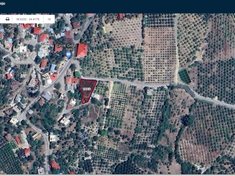 TOROS EMLAK’TAN MEZİTLİ KUZUCU MAH.DE SATILIK 726m² VİLLALIK ARSA
